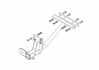 Фаркоп UAZ-11 для УАЗ 31512(469), 31514, 463, Hunter 2003-, Автос, нагрузка 1500/75 кг. БЕЗ подрезки бампера от магазина ФаркопРос